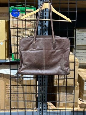 Classic Brown Leather Laptop Bag